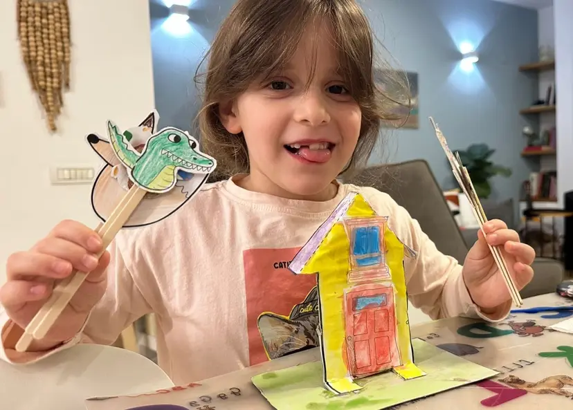 Children practicing social skills through creative activities