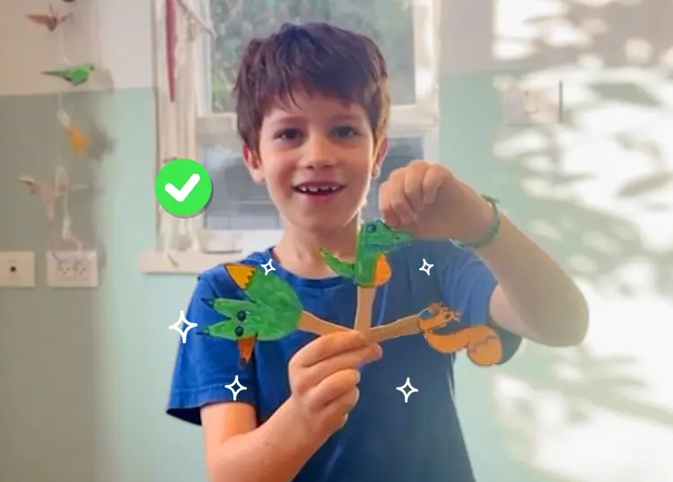 Child feeling empowered using a visual schedule