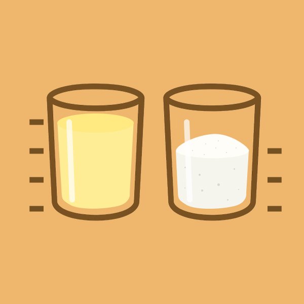 A catbear measuring sugar