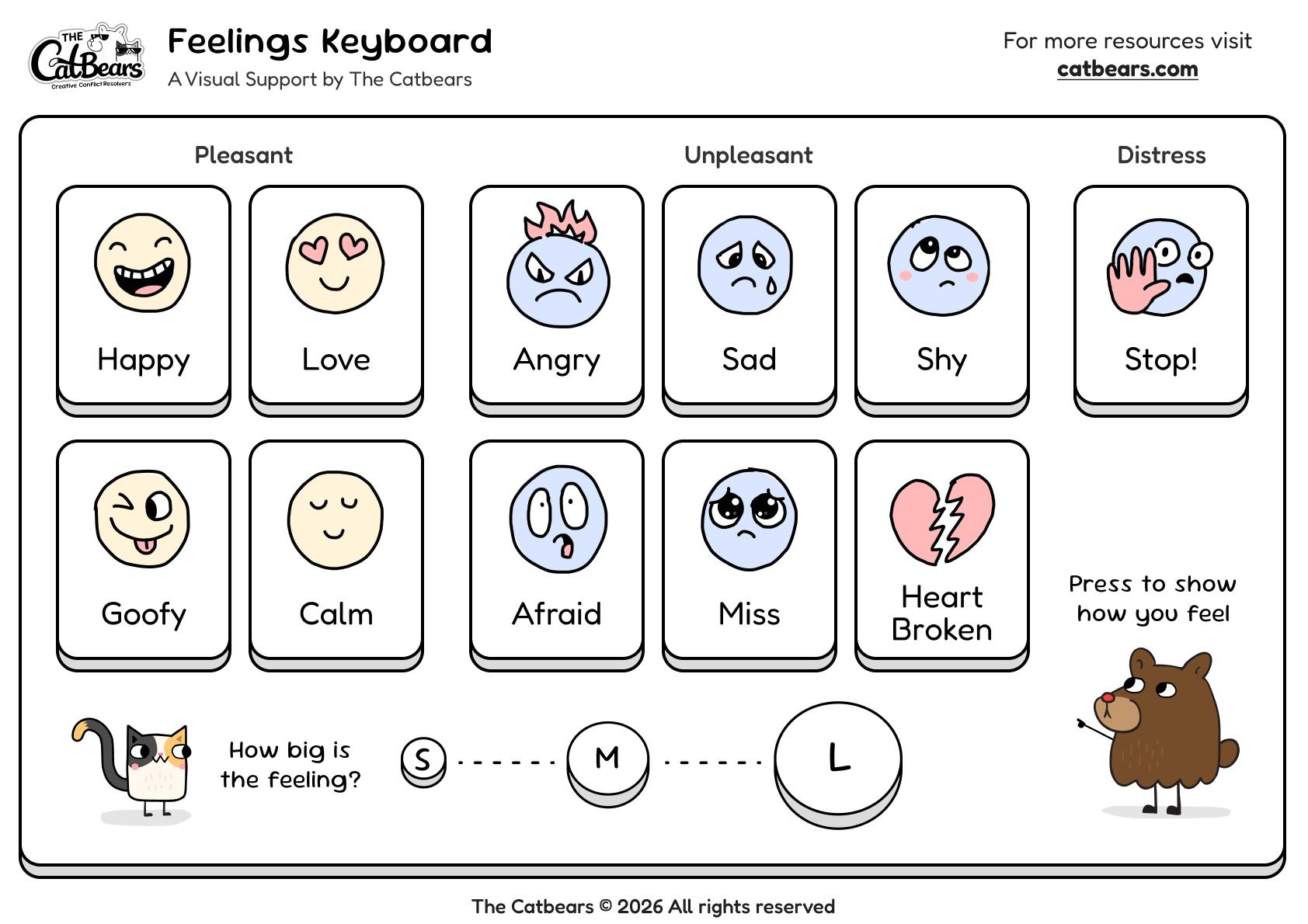 Feelings chart for kids PDF free printable