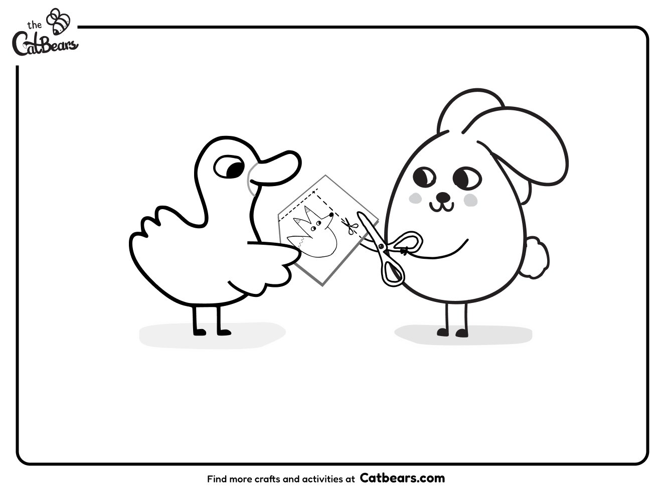 Coloriage Catbears – Canard et Lapin