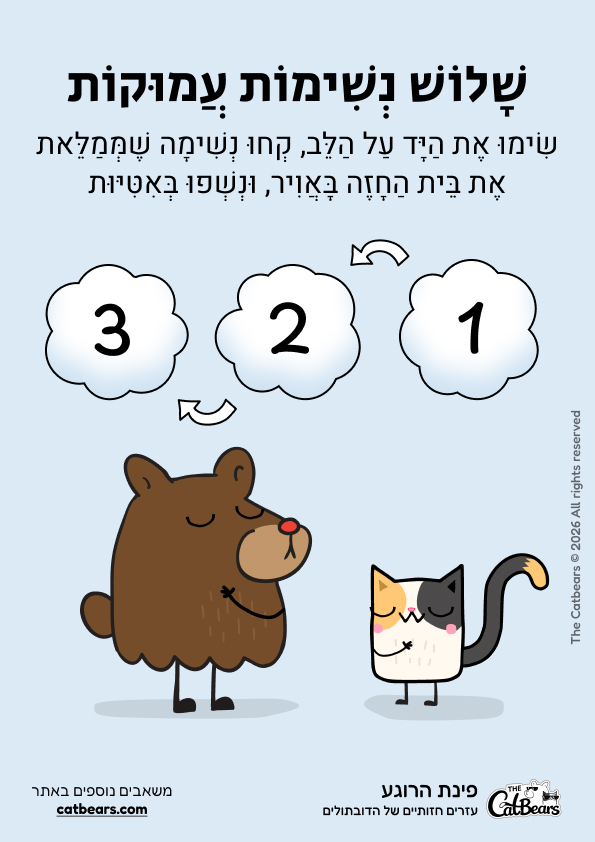כלים ויזואליים לפינת הרגיעה להדפסה חינם לילדים, הורים ומורים