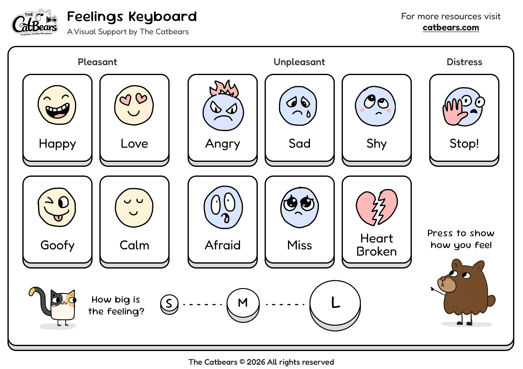 Feelings chart for kids PDF free printable